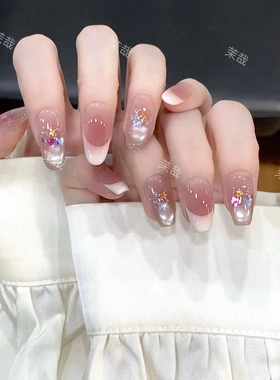 【指尖绮梦】纯手工定制美甲拆卸高级感成品穿戴甲10片可重复使用