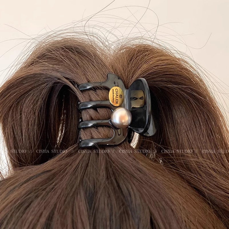 高马尾神器气质珍珠精致抓夹发夹