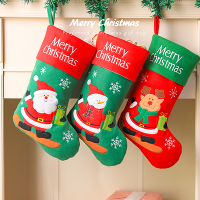 圣诞树袜子装饰挂件大号圣诞袜子礼物袋儿童圣诞节礼物圣诞节装饰