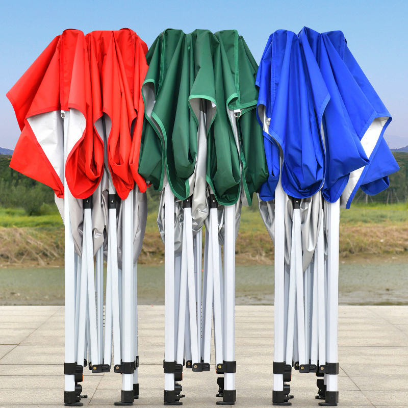 速发四角防雨加帐四脚篷厚雨棚大伞户外摆摊遮棚伸缩式蓬折叠遮雨