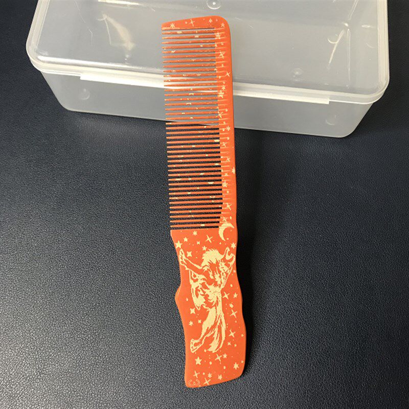 速发美发平头梳子战狼梳加宽理发店专业防静电薄款男发剪发梳梳美