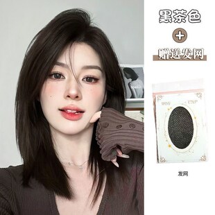 速发假发长发中分八字刘骨人龄中长锁海发造型发全真减发全头套