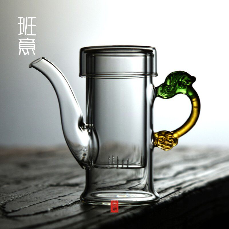速发班意耐热玻璃红茶泡茶器套虑双耳过花茶壶冲茶器陶瓷功夫茶具