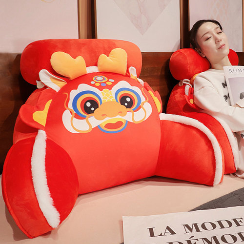 速发龙年床头靠垫软沙枕颈护腰靠护靠背包发抱枕床上宿舍看书枕头