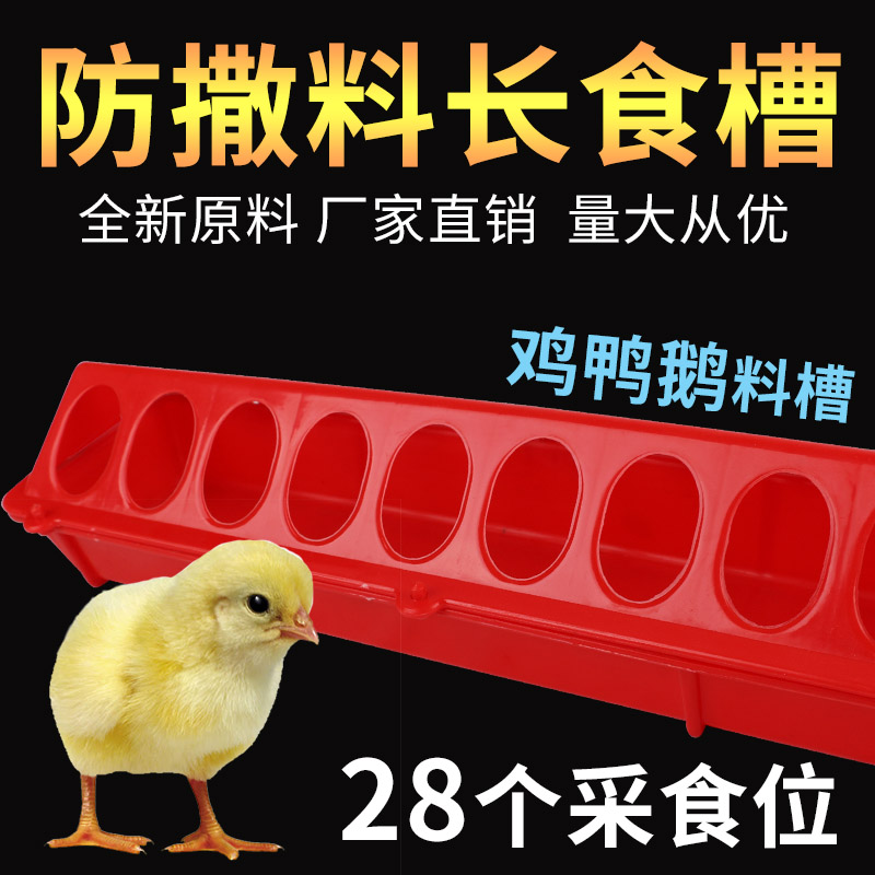 速发兽用家禽雏鸡长食料槽2食位食糟鸽子喂鸡8养喂水防撒槽鸡鸭鹅