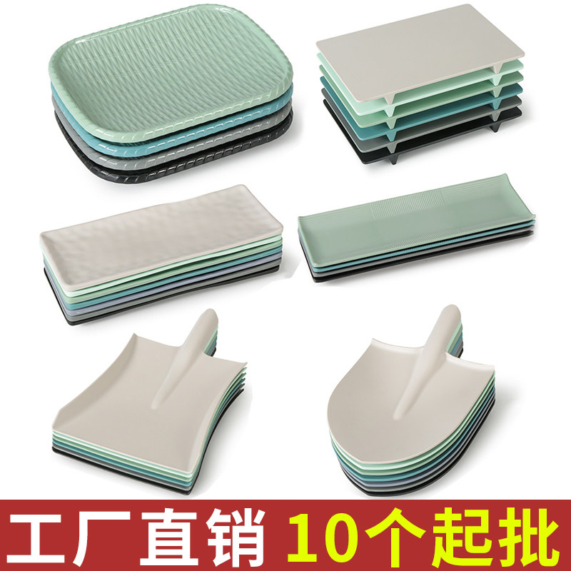 速发密胺具具 火锅烧烤盘瓷意方形小吃碟隔热耐摔 仿创餐餐套装