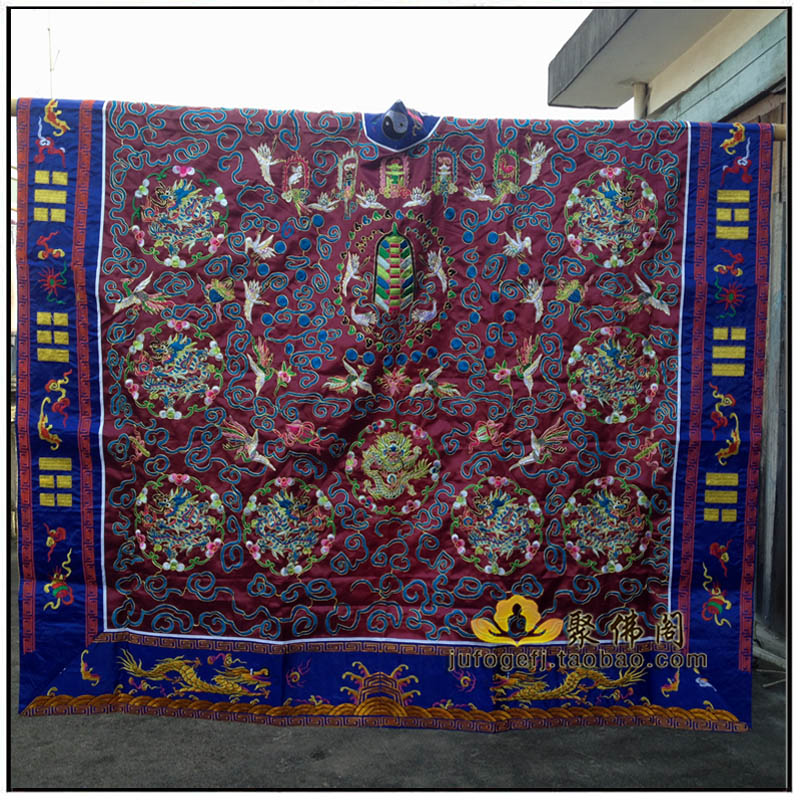 速发道袍法 道士服器装 高衣衣道士法衣降功*九龙拜塔绛衣