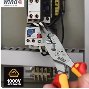 厂促wiha威汉8合1电工钳多功能剥线剪线钳绝缘钳子工具进口压线尖