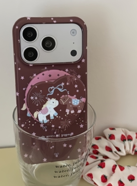 SecretRoom新年马年【烟花星星小马】韩国菲林磁吸手机壳适用于苹果17promax小众原创设计iPhone16Pro可爱15