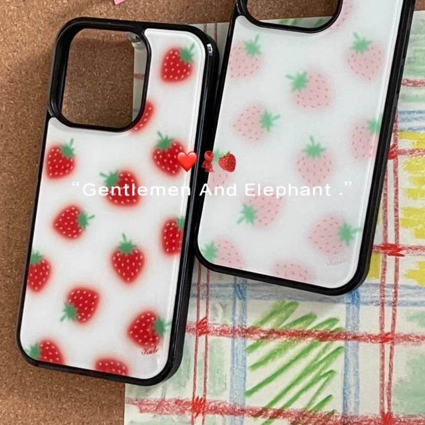 SecretRoom韩国代购ins风正品shopkute【可爱草莓】适用iPhone16promax手机壳苹果15pro黑边14全包13/16pro