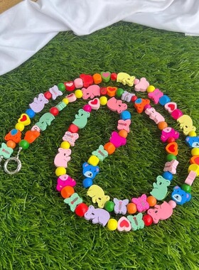 SecretRoom可爱卡通积木考拉手机壳斜跨链通用百搭包包斜跨链