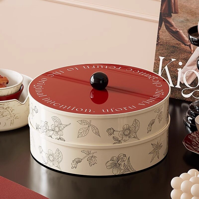 日本进口干果盘零食家用客厅茶几干果盒糖果盒法式复古摆放收纳盒