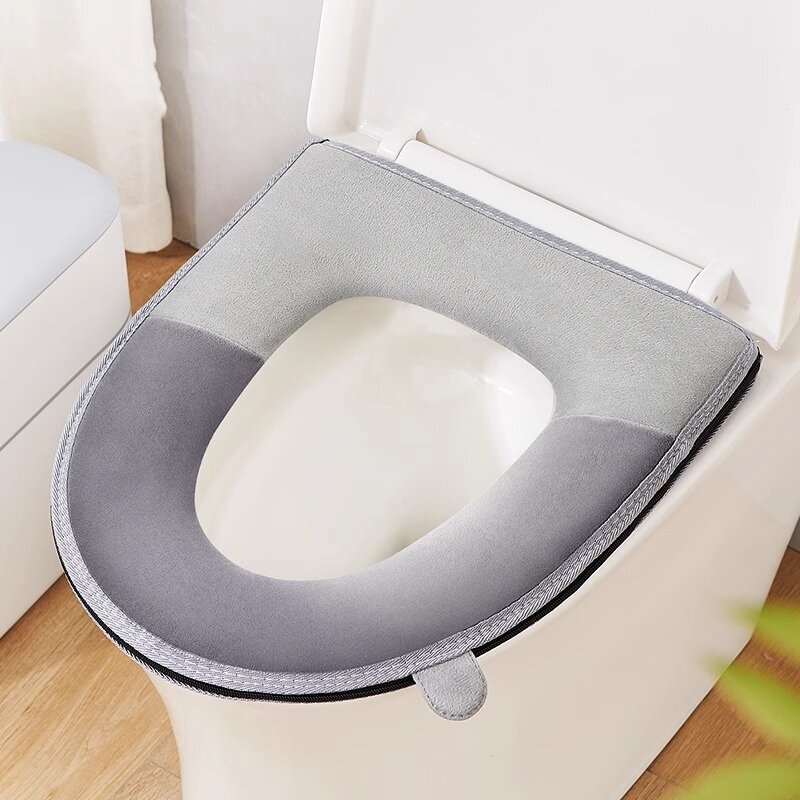 日本进口马桶坐垫简约风四季通用坐便垫套装坐便圈家用盖套通用防