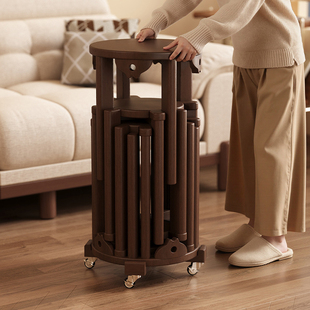 北极树凳子可叠放六合一实木叠叠乐圆凳家用备用餐桌堆叠收纳餐凳