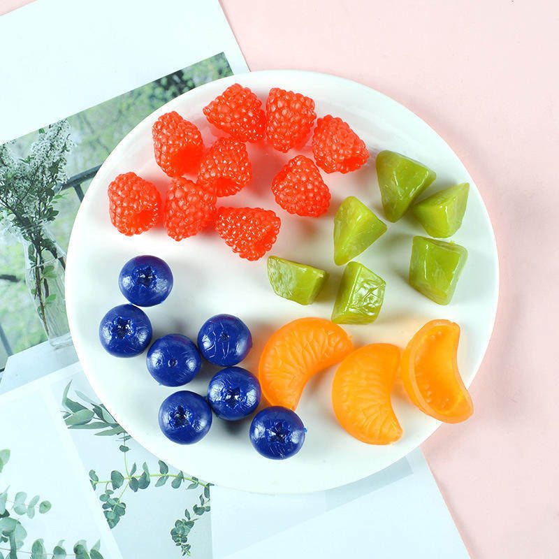 橘子草莓挂件耳环吊坠饰品配件食玩钥匙扣迷你仿真立体水果