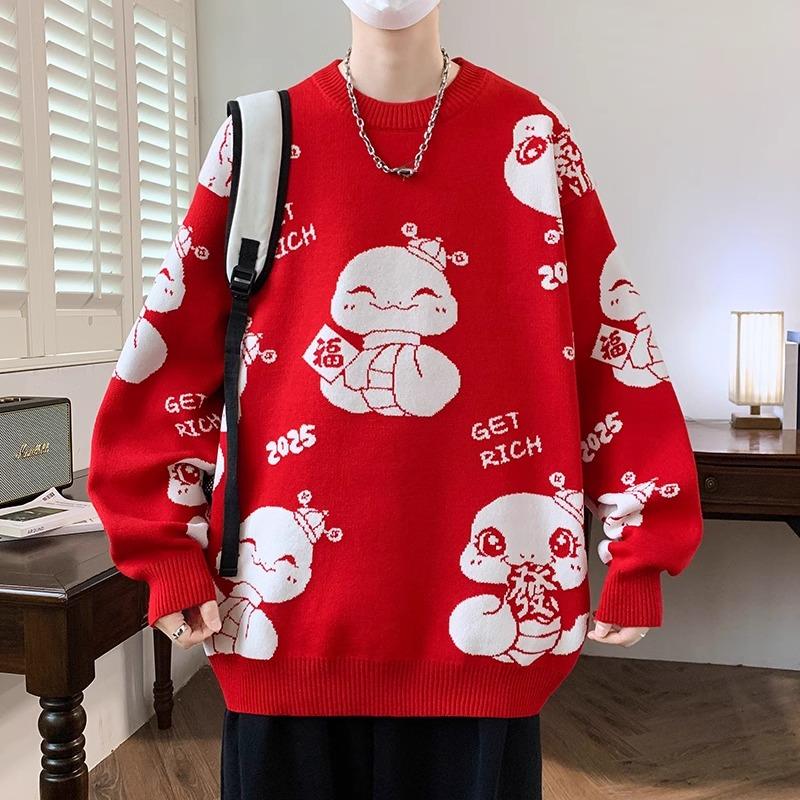 潮流ins秋冬加厚圆领重磅线衣