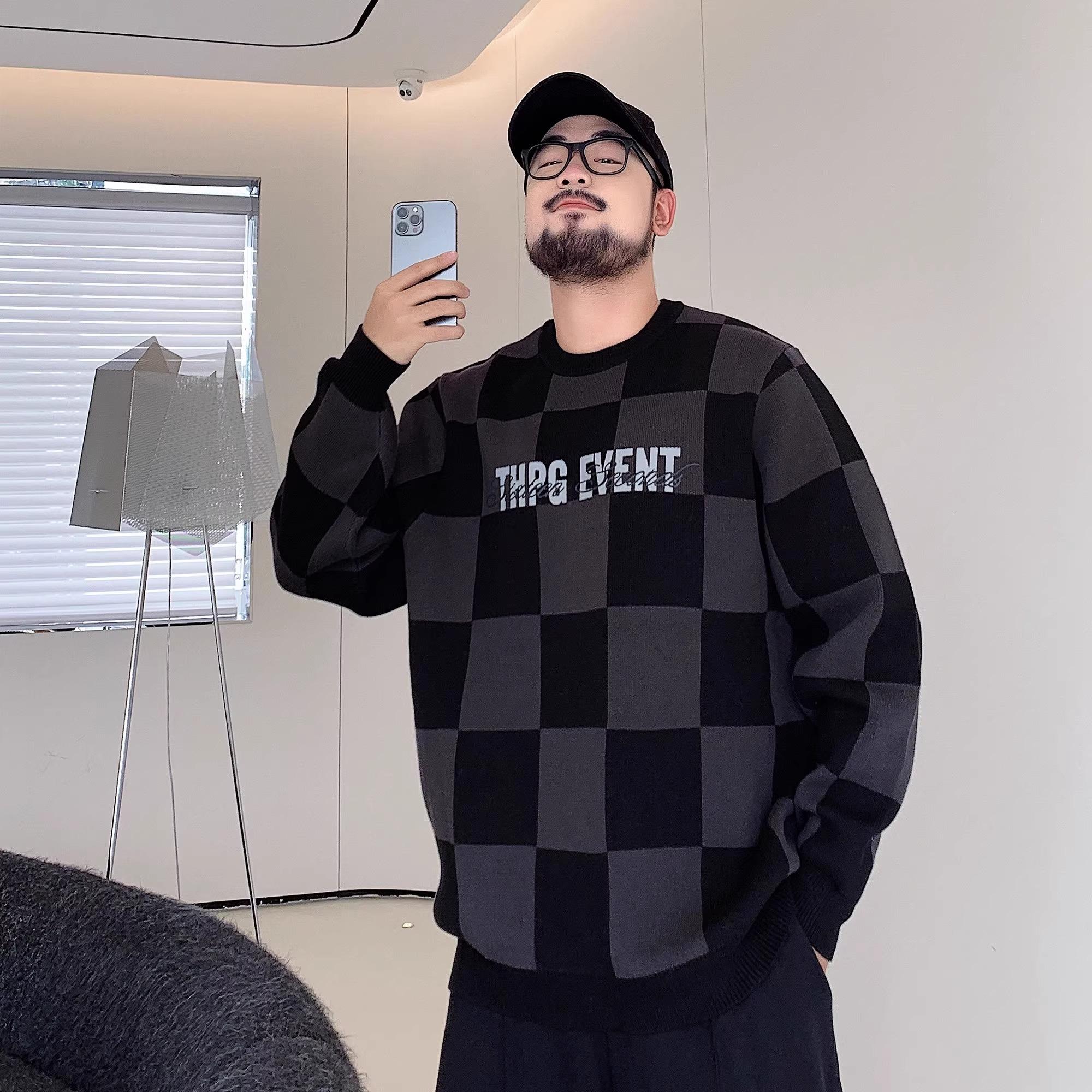 圆领毛衣宽松ins针织衫小众气质