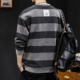 男装 PANG哥 圆领衣服男士 长袖 2025新款 百搭条纹潮牌卫衣男秋季