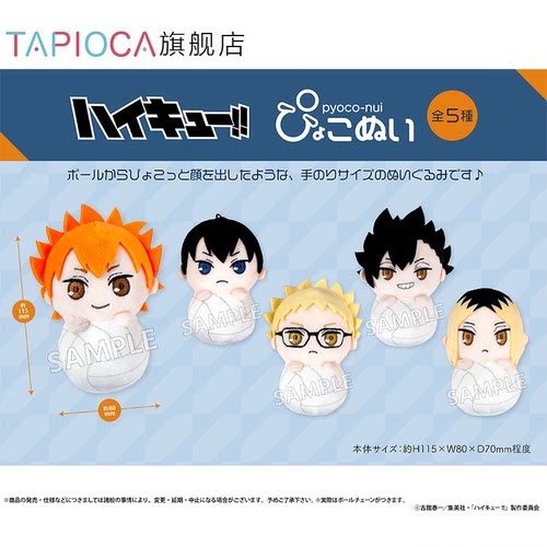 【TAPIOCA现货】排球少年!!  官方周边 掌心不倒翁玩偶娃娃