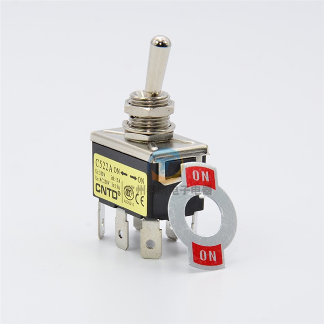 新品开关 插片式6脚2o档  拨动摇臂开关15a电源开关c522a定制