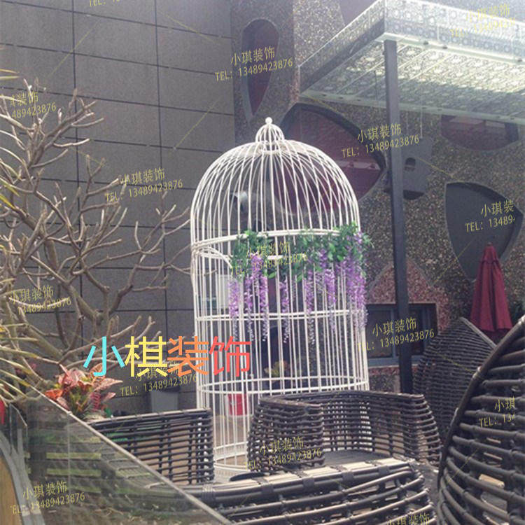 好货欧式铁艺金属鸟笼特大号户外公园大型商场婚庆装饰橱窗道具落