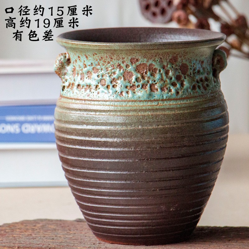 宜兴大号手工陶罐粗陶多肉花盆大口径老桩植物陶瓷盆玉坠吊兰盆
