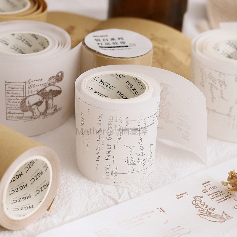 50mm*5m Blank Series Primer Tape Pure Color Kraft Paper Blan