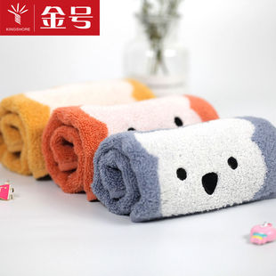 厂家金号儿童毛巾3条装纯棉柔软宝宝婴儿成人小孩幼儿园挂式洗脸