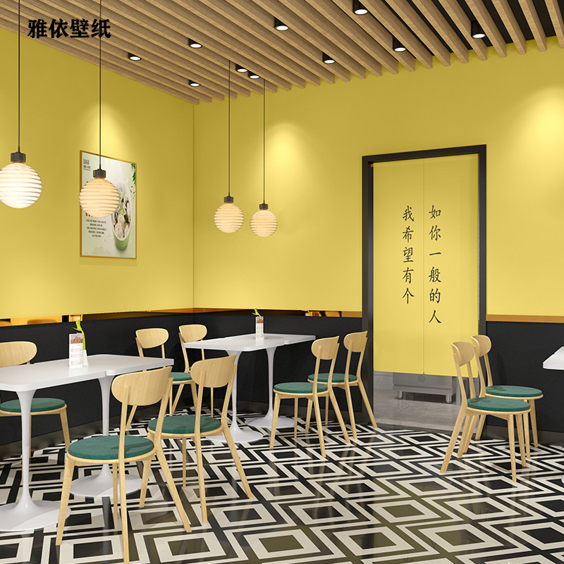 好货墙纸自粘奶茶店商用店铺装修烧烤餐饮店墙面饭店快餐店背景墙