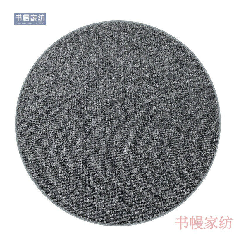 极速厂家地毯客厅大尺寸纯色薄款卧室圆毯可裁剪定制转椅吊篮地1