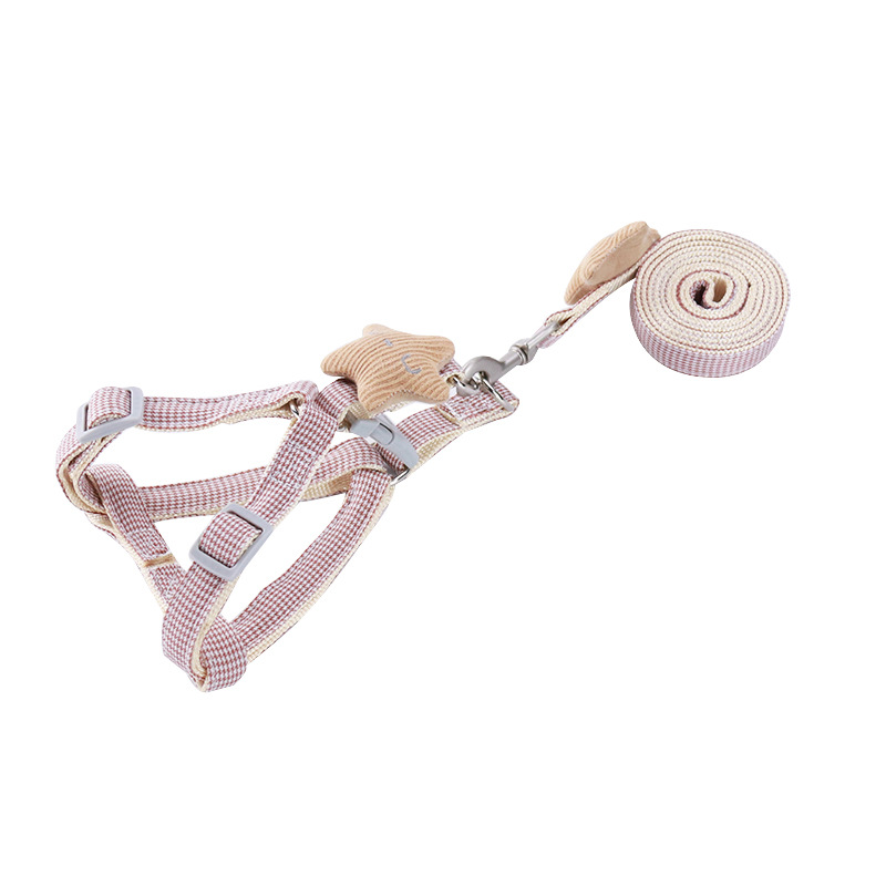 猫咪牵引绳防挣脱遛猫绳溜猫链子宠物狗狗胸抱婴袋可调节外出专用