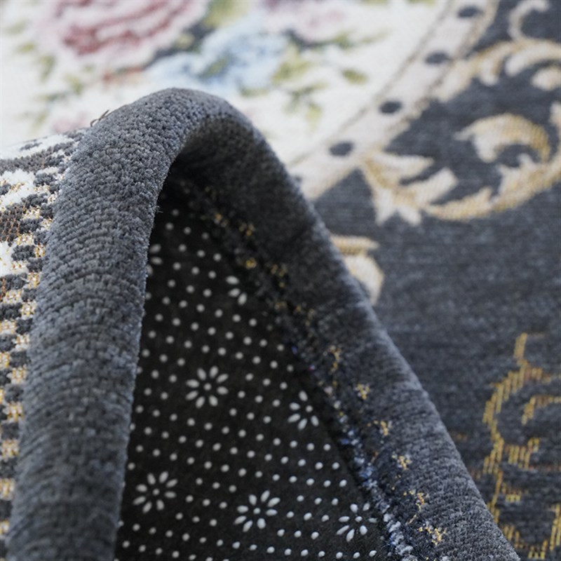 厨房地垫长条防滑吸水吸油编织耐磨地垫家用门垫可水洗布艺新中式