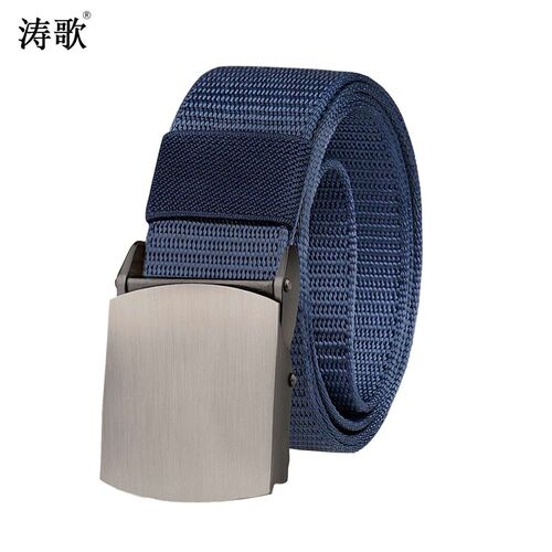好货Alloy Buckle Nylon Canvas Belt Mens Outdoor Casual Belt