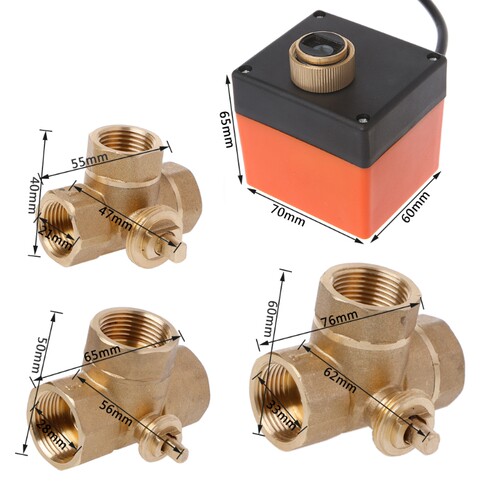 好货Free Shipping DN15 / DN20 / DN25 / Three-way Electric Ba