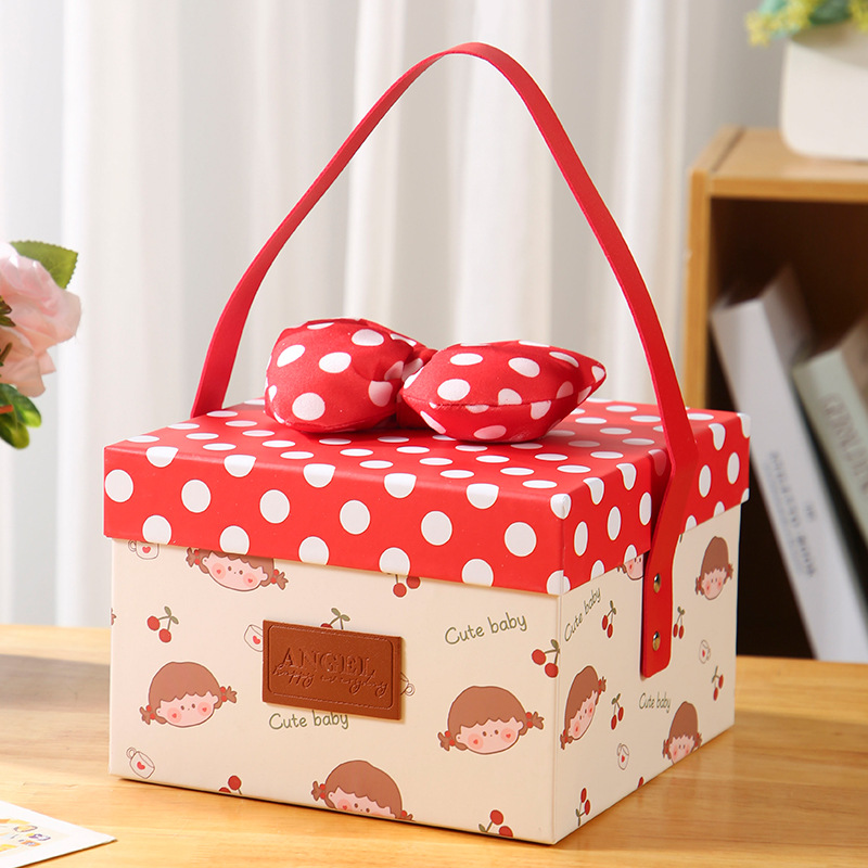 宝宝专用满月周岁礼盒幼儿园儿童礼袋创意蝴蝶结喜糖袋伴手礼空盒