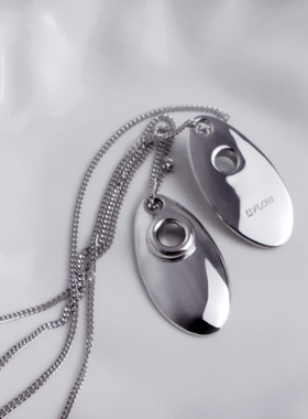 向日葵欧尼同款韩版银色小号水滴吊坠项链S925银链毛衣链