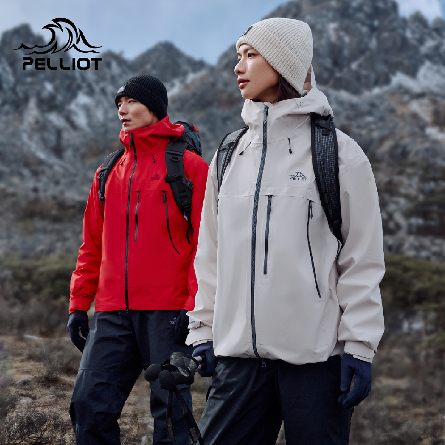 伯希和硬壳冲锋衣全压胶防风防水