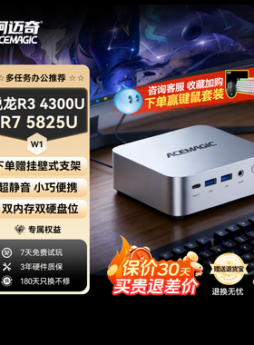 【新品】阿迈奇迷你主机 多任务办公娱乐炒股4300U/5825U/N150便携minipc小型nas超静音家用小主机电脑可壁挂