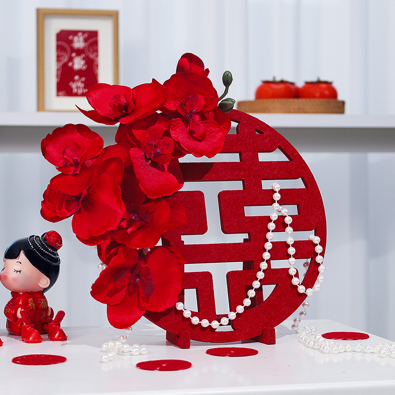 速发结婚立体饰字摆件客厅婚房装置订婚摆台婚房布喜套装婚庆用品