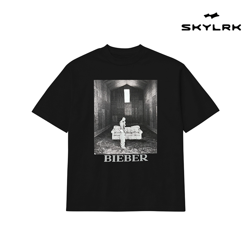 【比伯官方周边】Skylrk Justin Bieber SWAG照片T恤 比伯科切拉 - 实物图