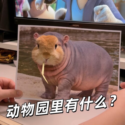动物园里有什么？宠物头套动物园模仿照小狗猫拍照道具可爱萌宠照