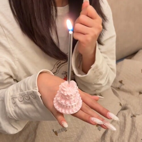 3D打印丝绸蛋糕蜡烛戒指