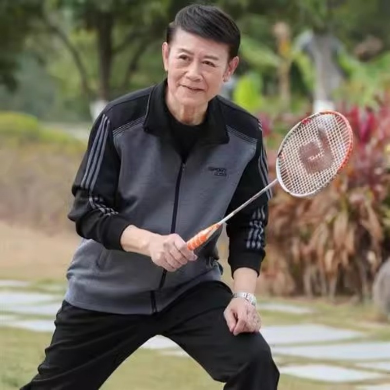 爸爸装中老年爷爷运动套装男士外套2026春秋季新款宽松休闲两件套