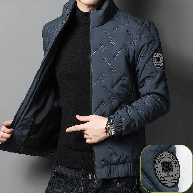 秋冬季男士加绒加厚保暖棉服立领外套潮流时尚宽松大码休闲上衣服