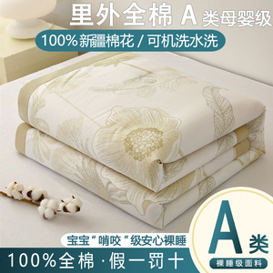 新疆棉花被100%纯棉夏凉被芯全棉空调被里外全棉夏季薄款宿舍被子