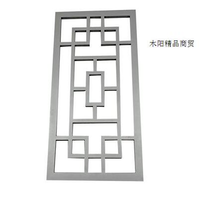 速发定制中式铝合金窗花格栅烤漆焊接花窗格仿古木纹铝窗花防盗网