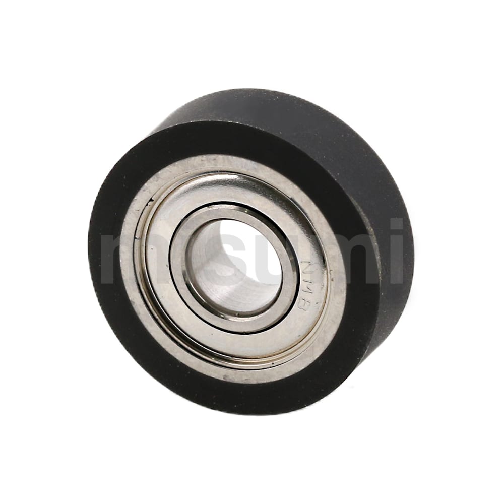 UMBBR3 4 5 6 810 15 20 25静音软胶圆弧PU滚轮R型聚氨酯成型轴承