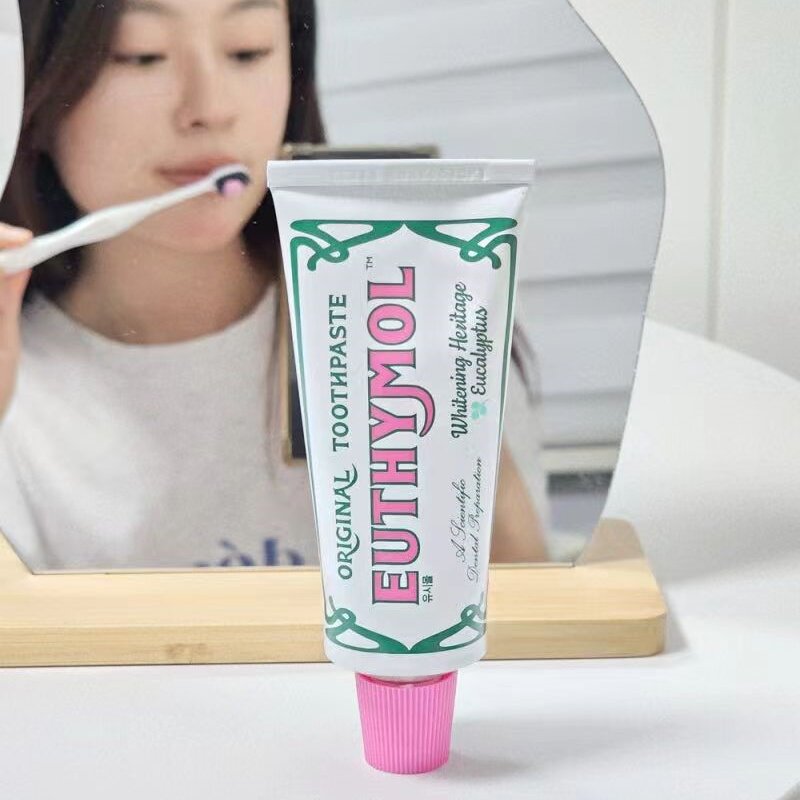 Euthymol悦滋木牙膏牙齿白清新口气牙渍一支106g韩国LG