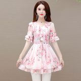 粉花 有里衬不透遮肚