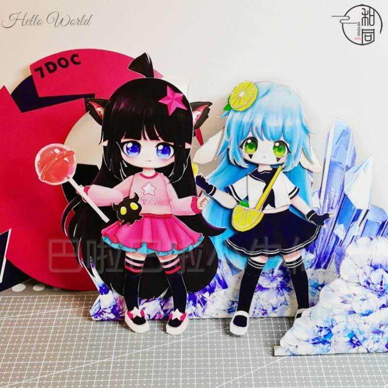 可动纸片人材料包制作凹凸世界参赛者凯莉/安莉洁手工小牛